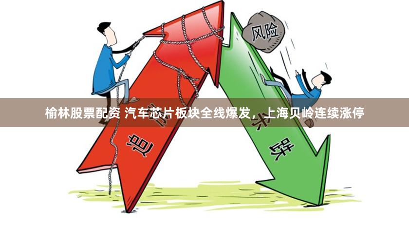 榆林股票配资 汽车芯片板块全线爆发，上海贝岭连续涨停