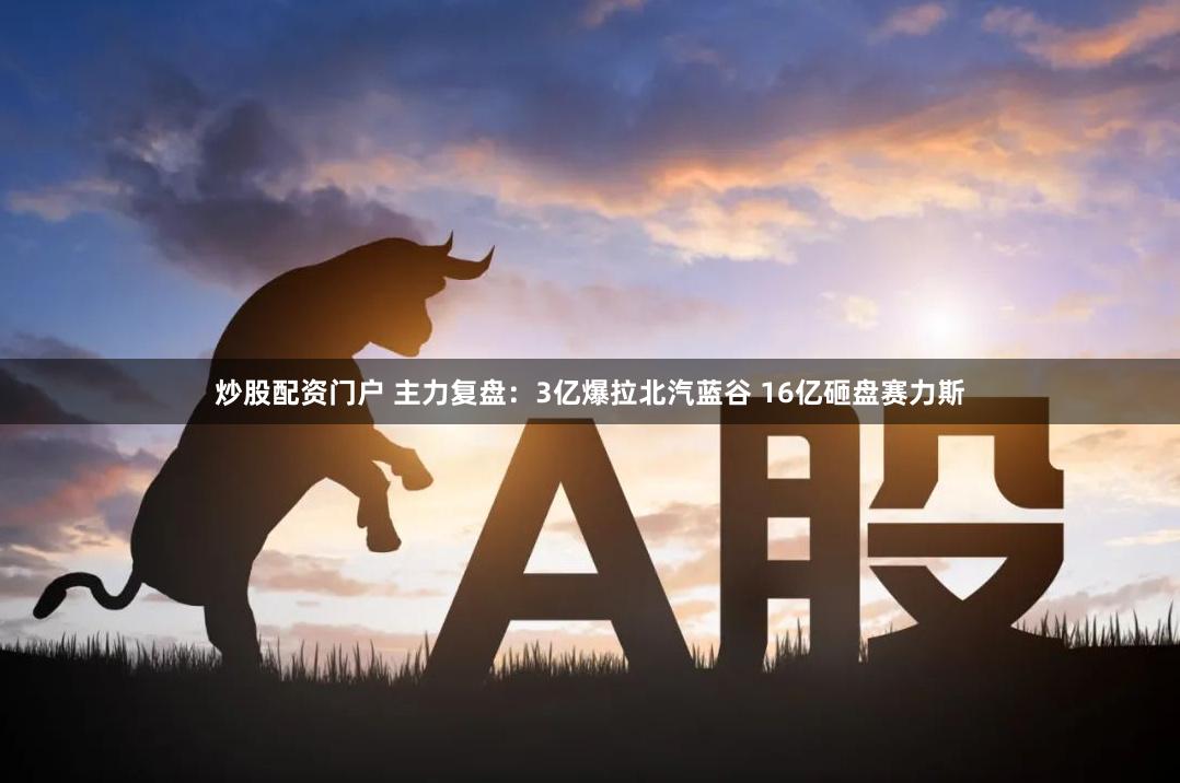 炒股配资门户 主力复盘：3亿爆拉北汽蓝谷 16亿砸盘赛力斯